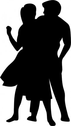 Dance dancing couple fifties clip art free vector in open office ...