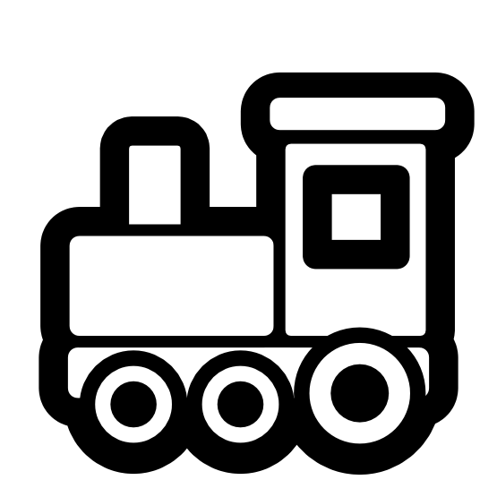 Toy Train Icon Black White Line Art Scalable Vector Graphics SVG ...