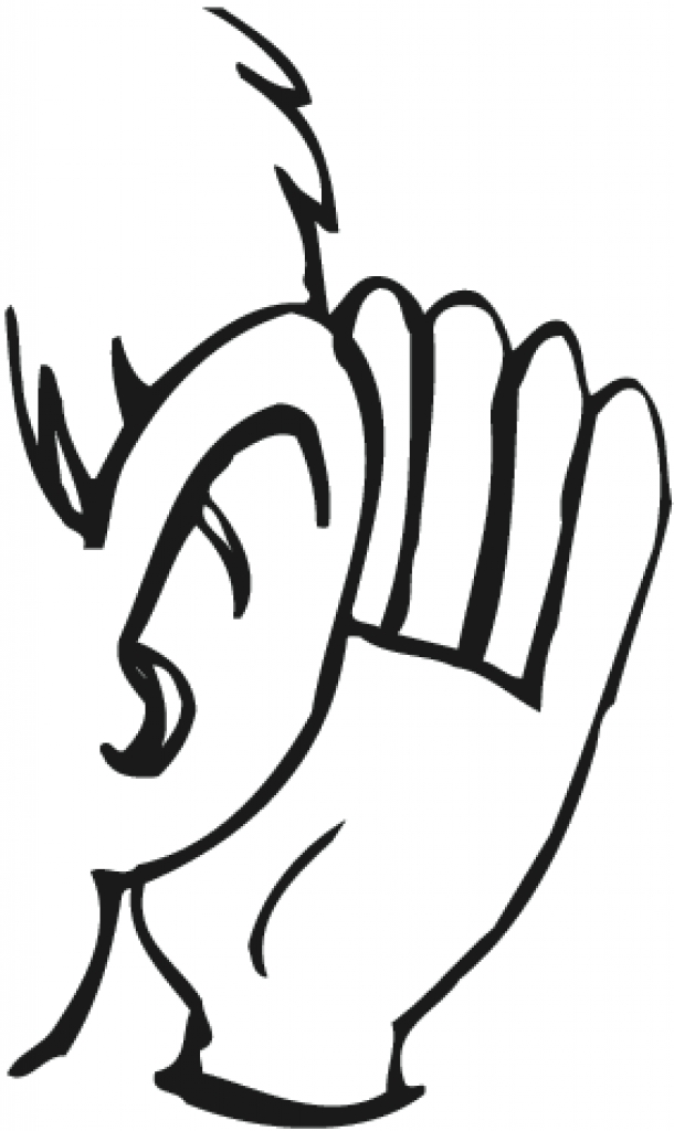 Clipart of an ear listening