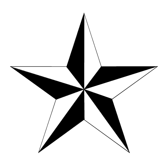 Winged Nautical Star Tattoo Design