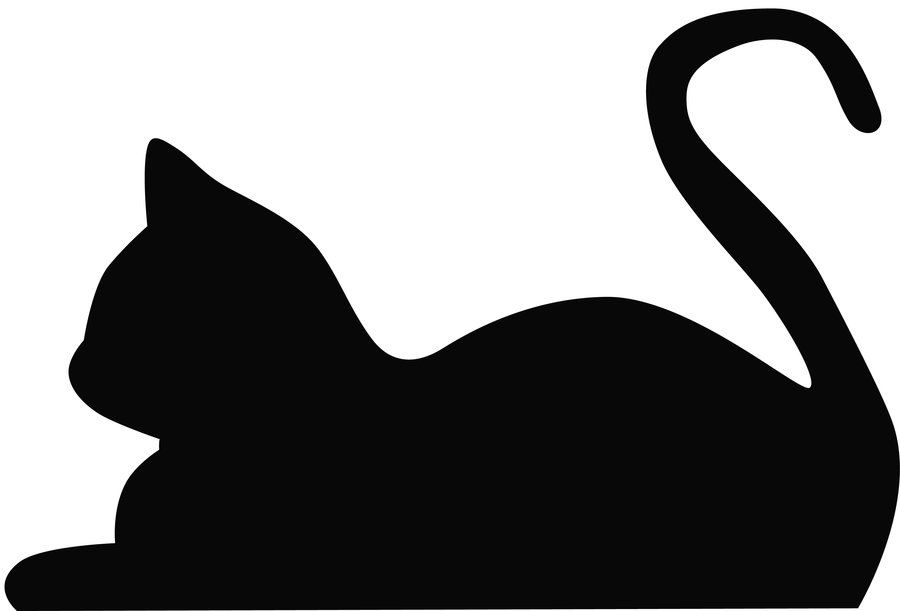 Black Cat Silhouette Template