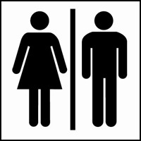 Unisex Toilet Symbol Sign | Northern Tool + Equipment