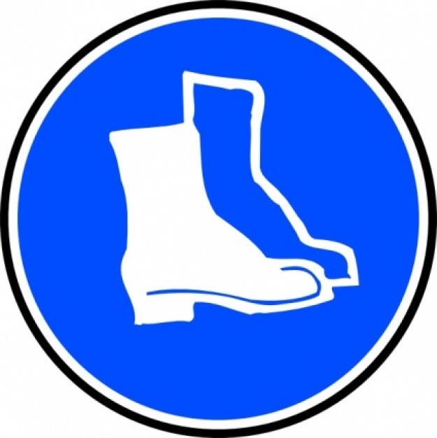 Mandatory Feet Protection Hard Boots clip art | Download free Vector