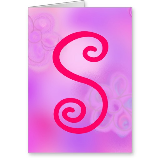 Letter S Monogram Notecard from Zazzle.