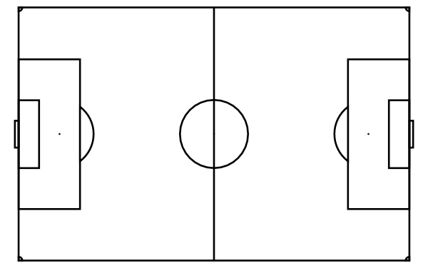 Blank football pitch outline - Free Clipart Images