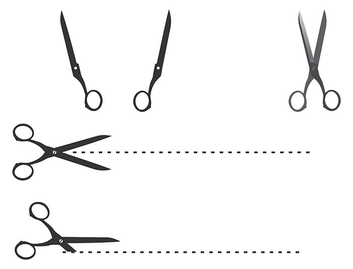 Free Cutting Edge Scissor Vectors