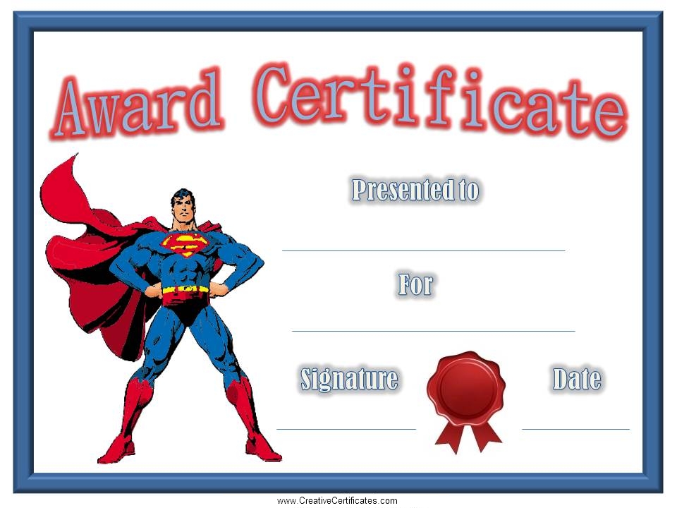 Certificates for Kids