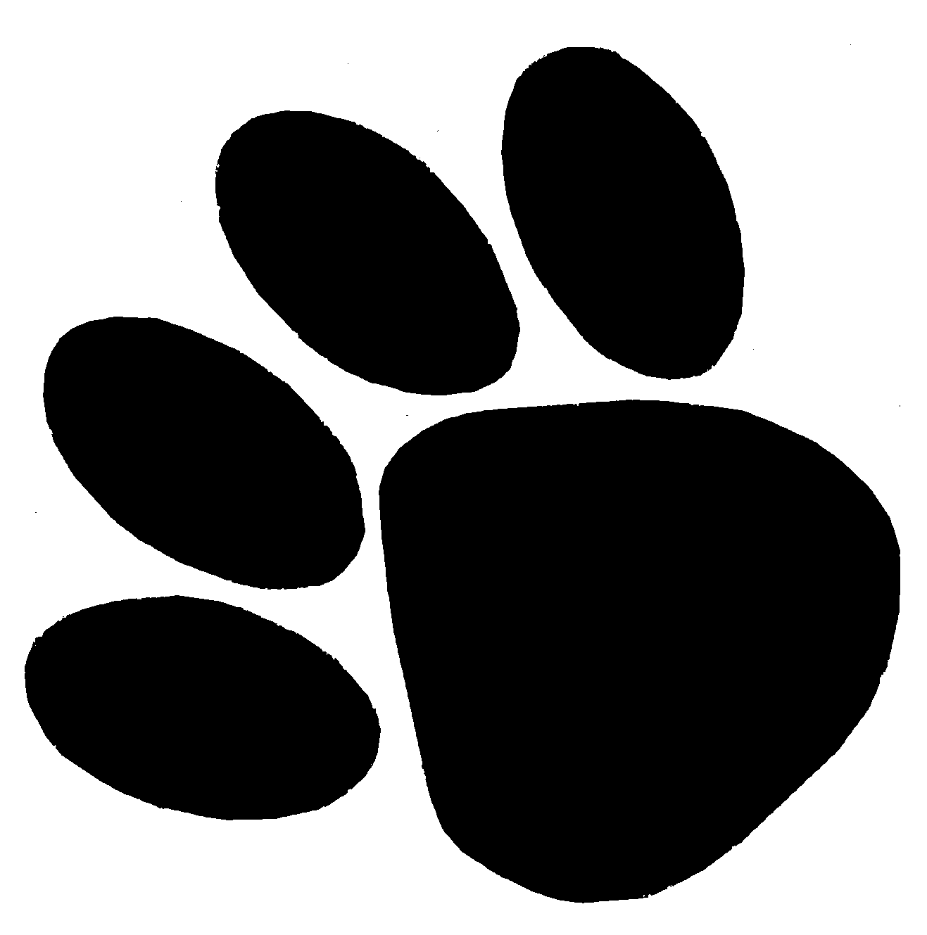 Paw Print Stencil Printable Free ClipArt Best