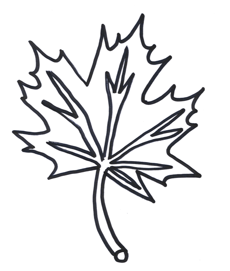 Maple Leaf Coloring Page | Mewarnai