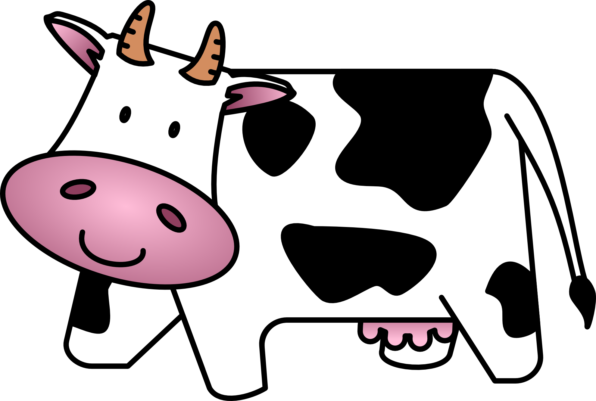 Cartoon Cows Clipart Clipart Best