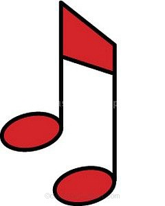 Colorful music notes clipart no background