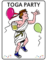 Toga party clipart