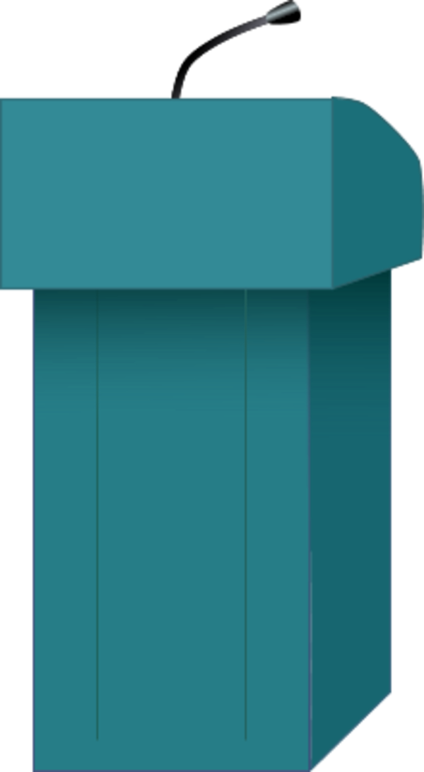 Speaker Podium - vector Clip Art