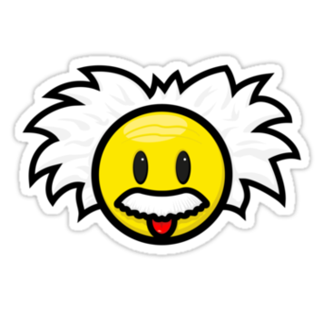 Smiley Einstein Icon" Stickers By Hardwear Redbubble Clipart ...