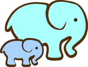 Baby elephant clipart outline - ClipartFox