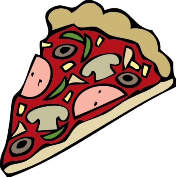 Picture Of A 4 Piece Pizza Clipart - Free to use Clip Art Resource