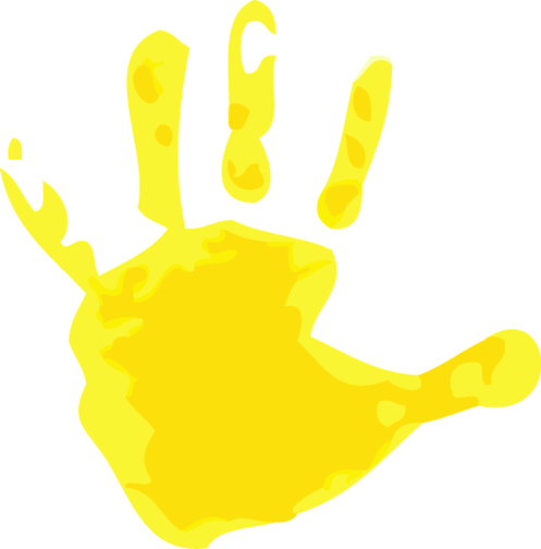 Children Hand Print Clipart - Free to use Clip Art Resource