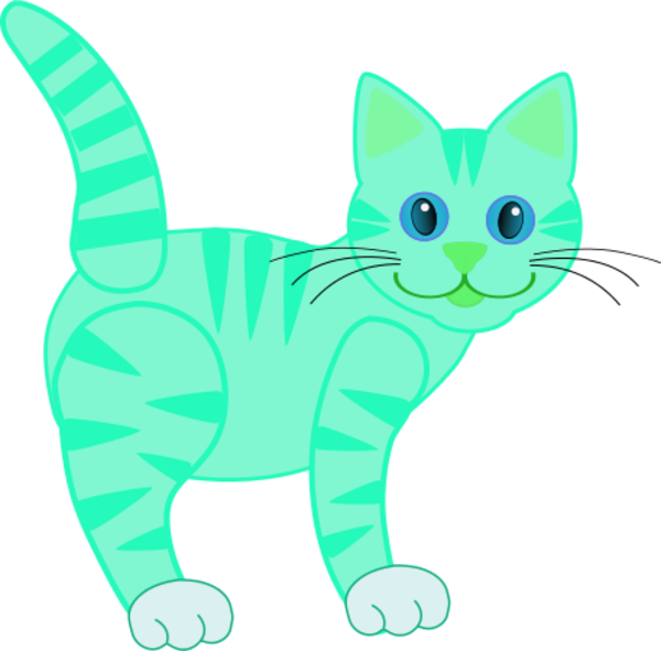 Yellow Tiger Cat - vector Clip Art