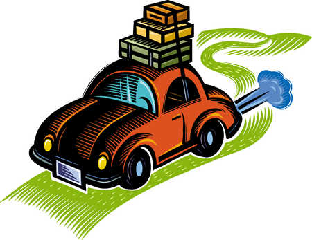 Clipart of car on road