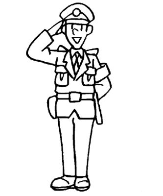 Policeman Coloring Pages For Kids - Ccoloringsheets.com