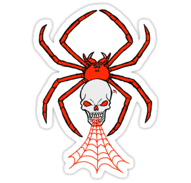 Skull Spider" Stickers by Spydr | Redbubble