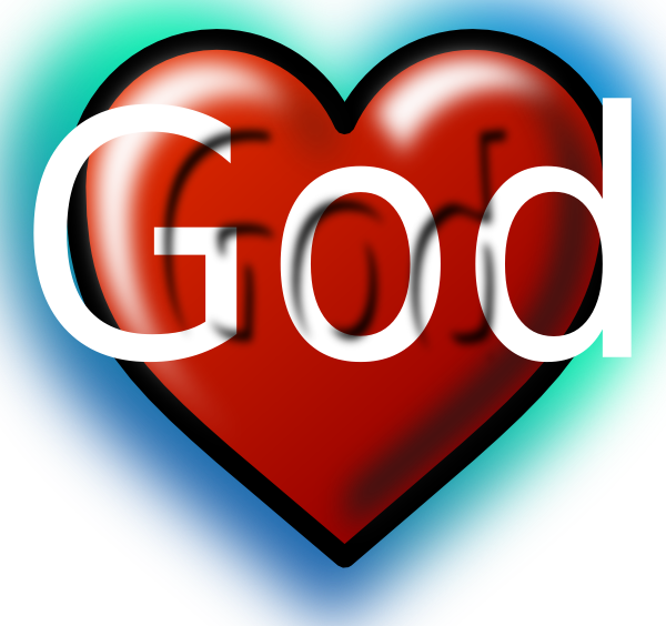 God Heart clip art Free Vector