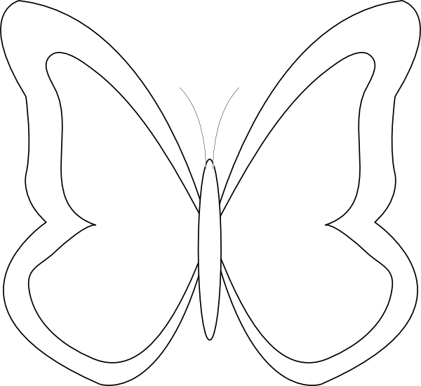 Best Photos of Blank Butterfly Outline - Butterfly Outline Clip ...