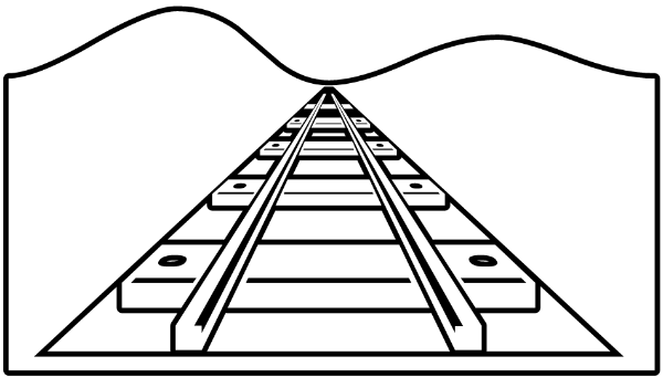 Train tracks clipart