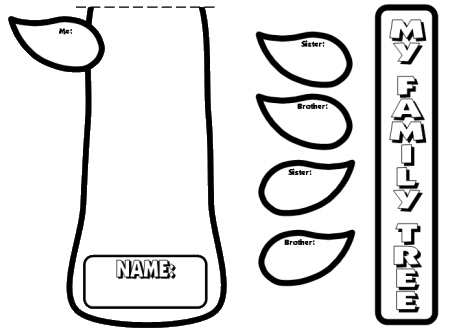 Family Tree Template For Children Free Printable