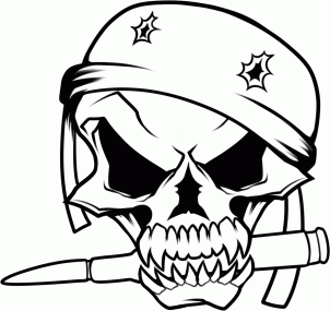 How to Draw a Military Skull, Step by Step, Skulls, Pop Culture ...