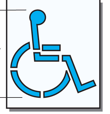 Handicap Symbol Stencil - See Size Options