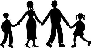 Family holding hands clipart