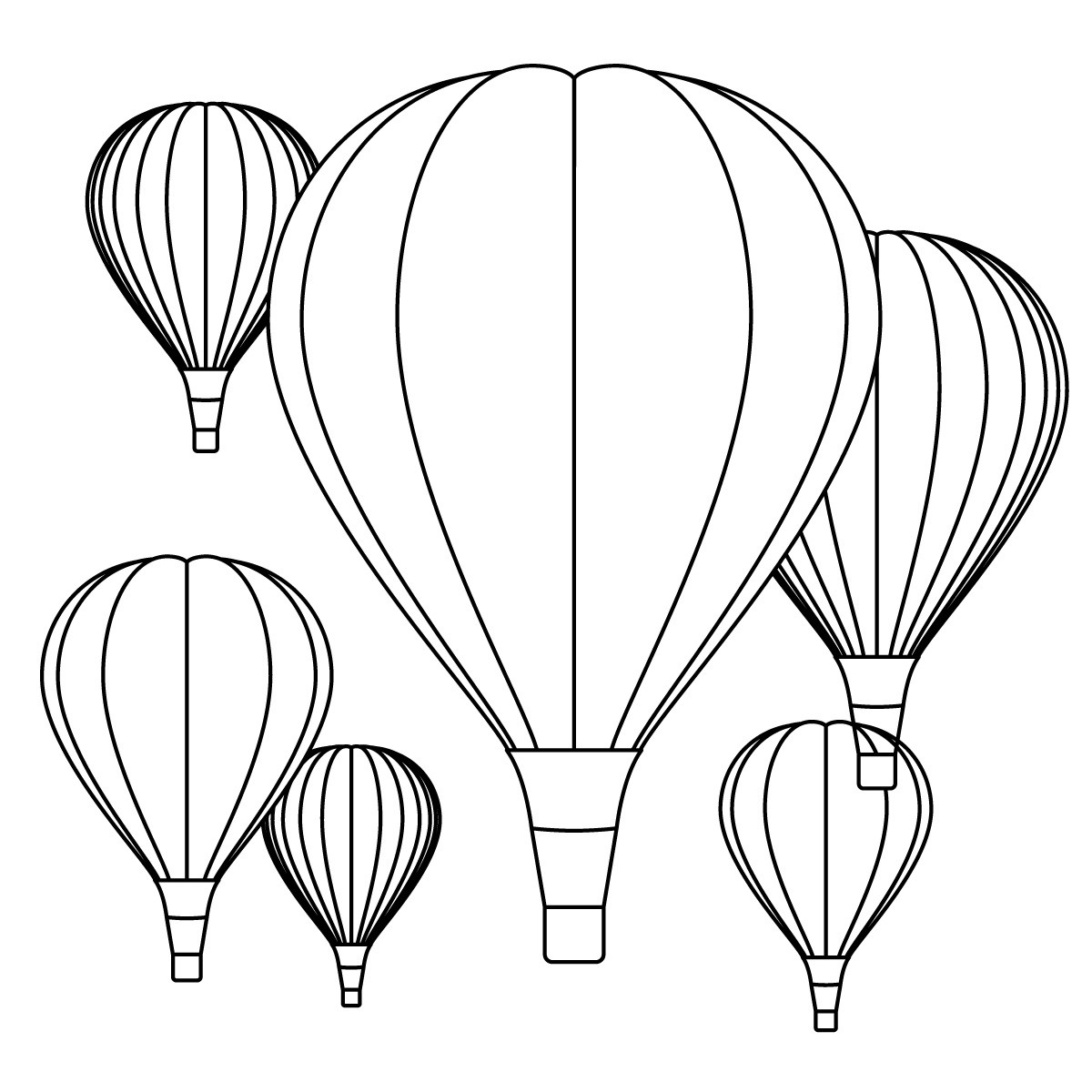 Hot Air Balloon Printable Coloring Pages with Hot Air Balloon ...