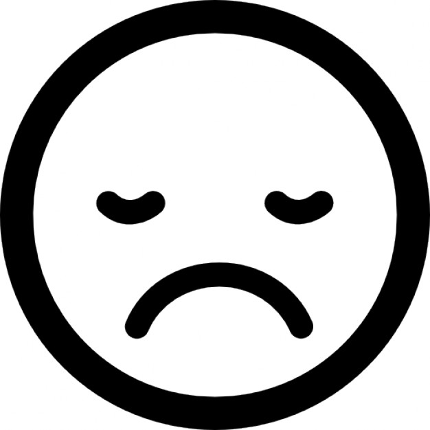 Sad sleepy emoticon face square Icons | Free Download