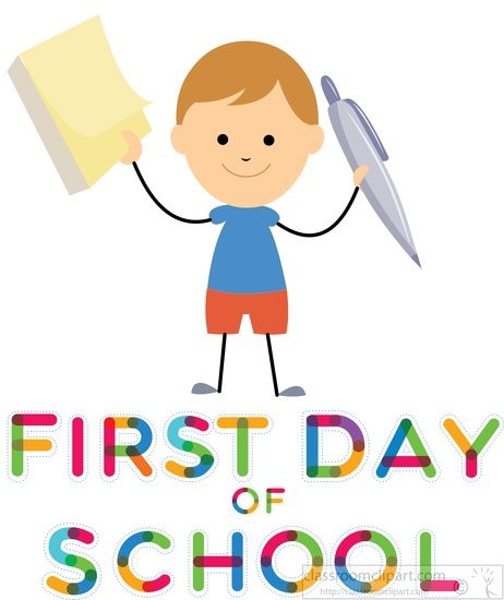30+ First Day of Kindergarten School Clip Art