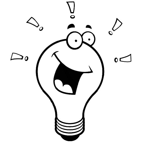 Light Bulb Laughing Coloring Pages: Light Bulb Laughing Coloring ...