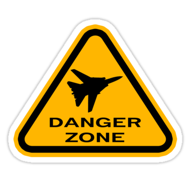 Danger Zone - Triangle" Stickers by Diabolical | Redbubble