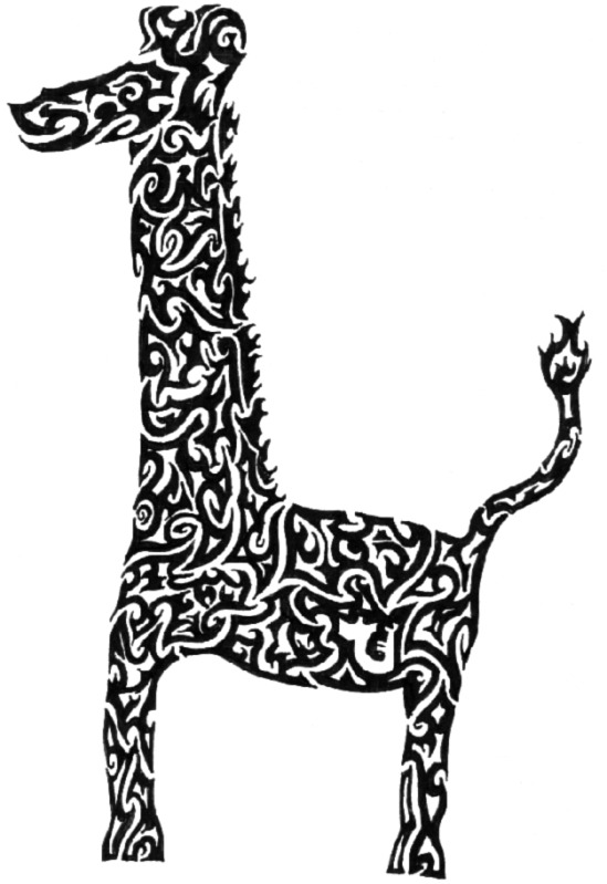 Tribal Giraffe - vector