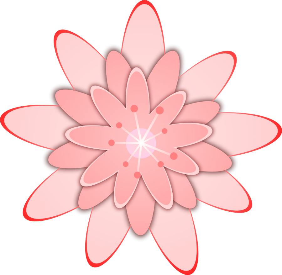 Pink Flower SVG Vector file, vector clip art svg file