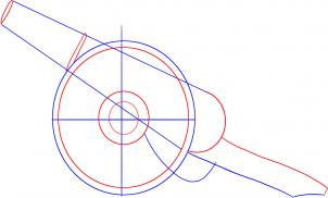 Drawing Printout: How to Draw a Cannon