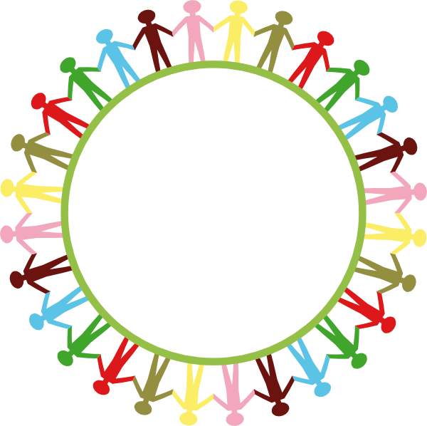 People Around Circle Holding Hands clip art - vector clip art ...