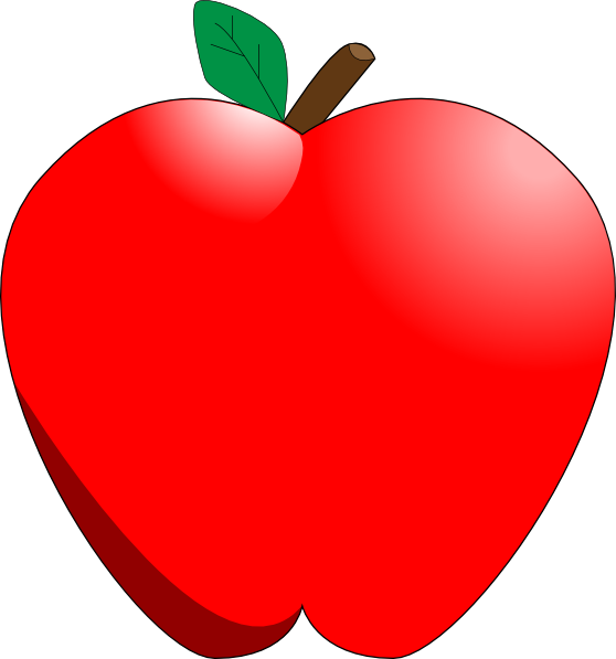 Cartoon Apple clip art Free Vector