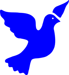 Blue Peace Dove clip art - vector clip art online, royalty free ...