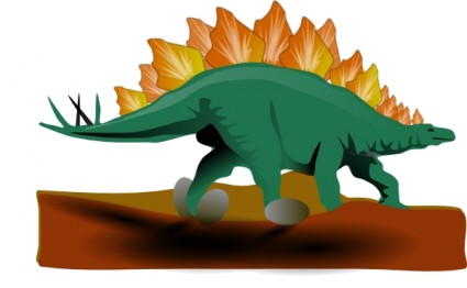 Stegosaurus clip art Vector clip art - Free vector for free download