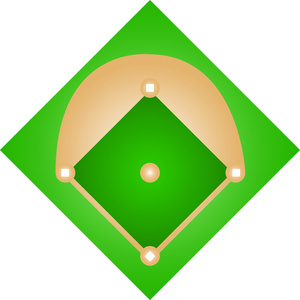 Baseball field softball diamond clipart