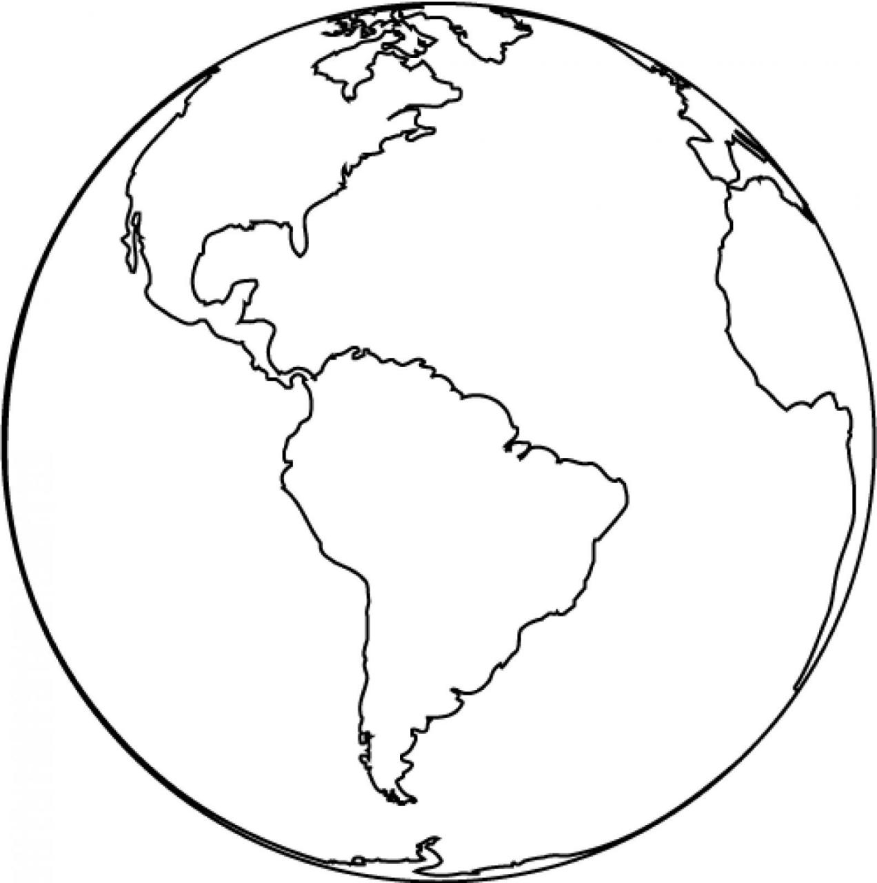 Black And White Earth Coloring Page Coloring Page For Kids | Kids ...