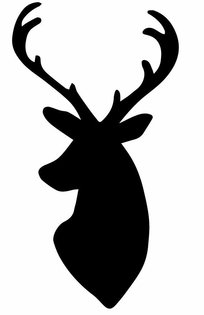 Female deer clipart face silhouette