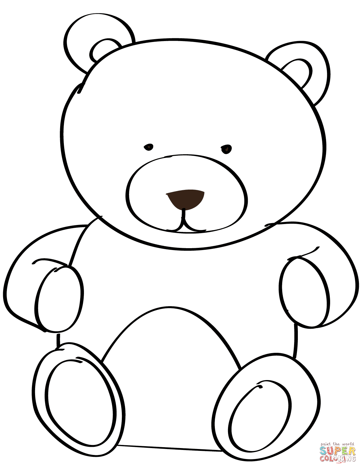 Teddy Bear coloring page | Free Printable Coloring Pages