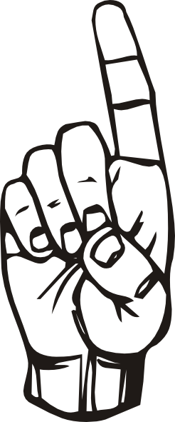 Cartoon Pointing Finger Clipart