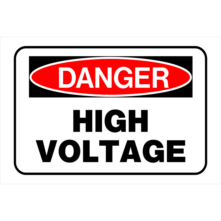 Shop The Hillman Group 8-in x 12-in Danger High Voltage Sign at ...